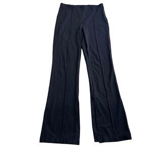 Athleta‎ Women's Size S Petite Black Pleated Split Hem Flare Pants High Rise